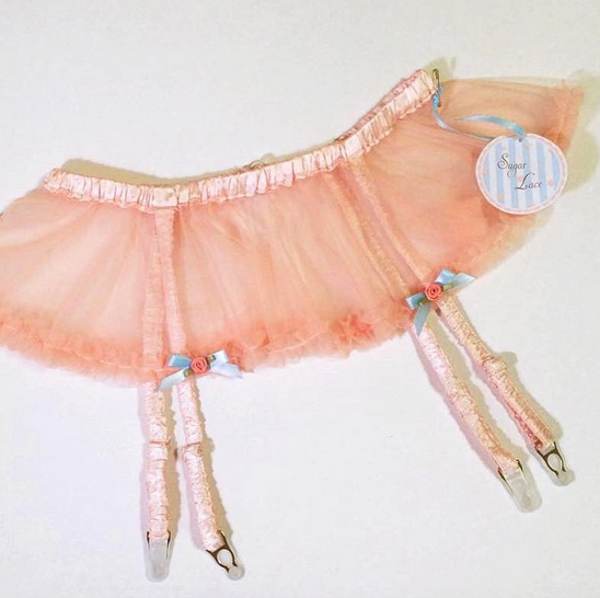 placedeladentelle:Peach Dream Bralette + Peachy Keen Garter Belt + Pretty Peach