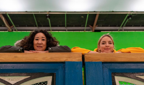 animalwhispererr: Killing Eve 3x08 behind-the-scenes with Sandra and Jodie