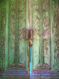 mausoleum doors in a Philadelphia cemetery