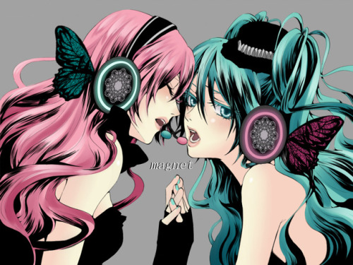 Magnet vocaloid inspired headphones are gorgeous.