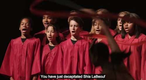 pantsless-serket: schmoyoho: In which a children’s choir, grown-up choir, orchestra, dancing p