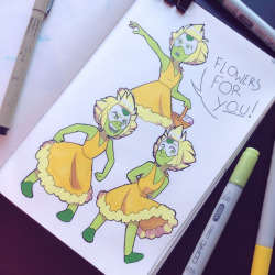 wolfieandpizza: FLOWER COMANDER, ALL FLOWERS HAVE BEEN DEPLOYED! I just had to draw Peri in her cute lil’ dress 