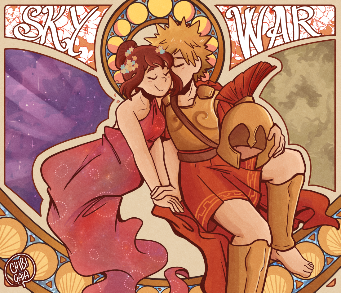 chibigaia-art:  Kacchako Week Day 2: Otherwordly the goddess of the sky and the god