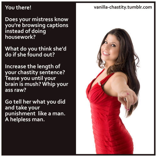 XXX vanilla-chastity:  You there! Does your mistress photo