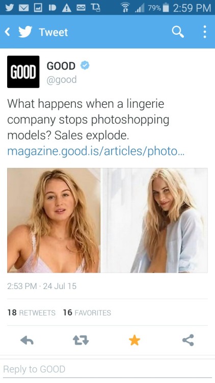 kernalmustache:mxcleod:A year and a half ago, American Eagle’s lingerie line, Aerie, stopped r