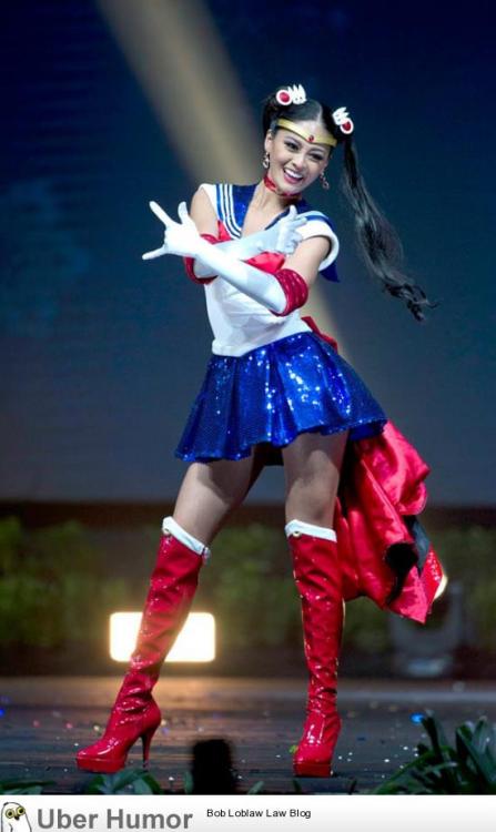 failnation - Miss Japan Yuumi Kato wearing a Sailor Moon...