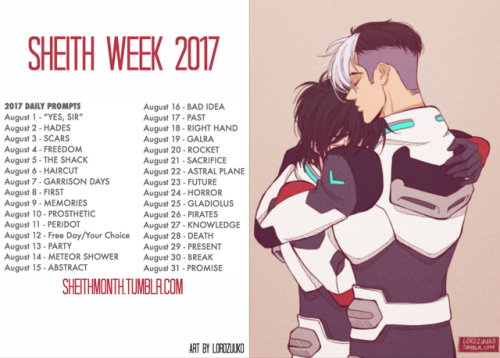 sheithmonth: Thanks to the prompts provided by @cutekittenlady this August 1 - August 31 will be She