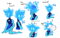 lotsarocks: nonetoon:  Been seeing a lot of people making SU characters based of the canon gem designs and I thought it would be fun to try it out too! It’s like super super late so I’m not gonna get too deep with them character wise but: -This Lapis
