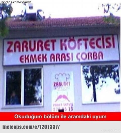 ZARURET KÖFTECİSİ EKMEK...