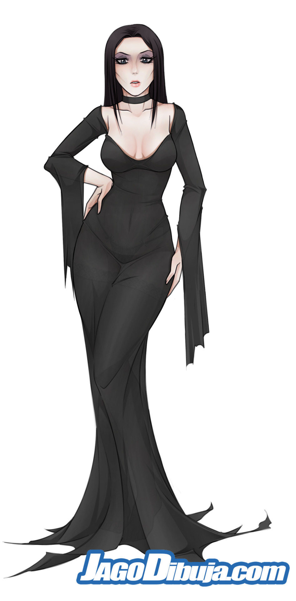 Morticia Addams fan art | JAGODIBUJA