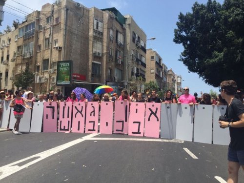 iranian-diaspora:ainsleyhayess:middleeasternsarecool:LGBTQ anti-occupation activists block the Tel A