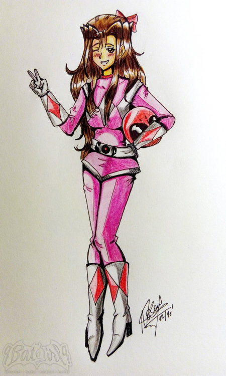 COMMISSION: Shizuka Kawaii as the Pink Power Ranger COMMISSION ME: http://qbatgirlq.deviantart.com/j