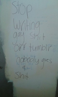 The juniors at my school discovered tagging,