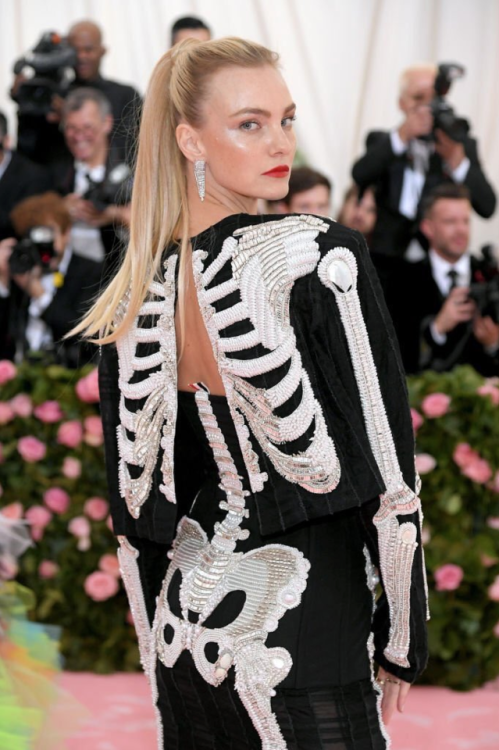 Caroline Trentini in Thom Browne S/S 2018 at the MET Gala 2019