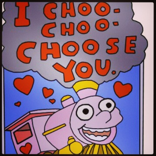 And there’s a picture of a train #HappyValentinesDay #LookInTheTunk