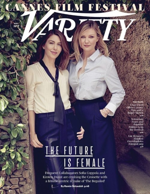  Kirsten Dunst & Sofia Coppola, photographed by Yu Tsai for Variety, May 2017. 