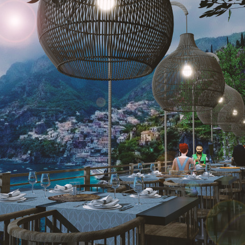 [SD] Italy-Positano Ristorante* Blender Scene (Not in Game)* Eevee and Cycles* Exclusive Content* Bl
