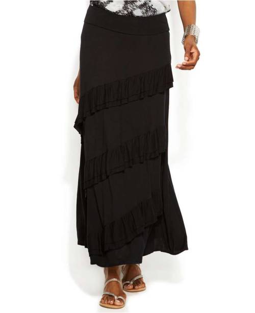 INC International Concepts Tiered Maxi Skirt