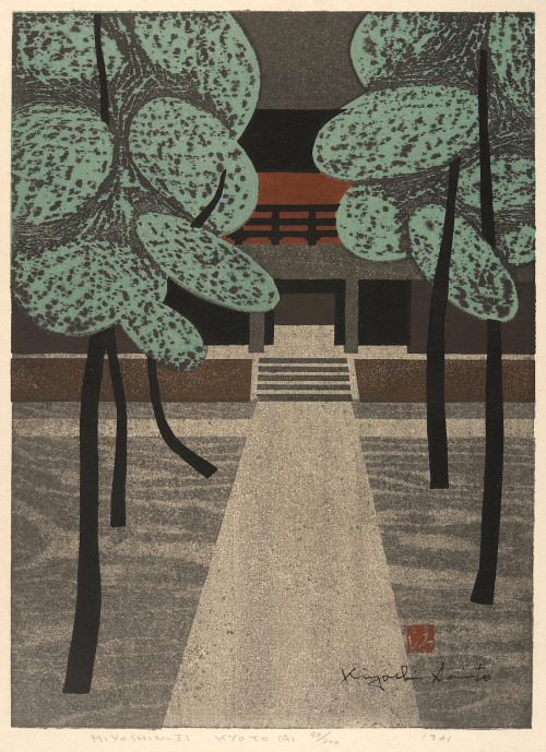 The atmospheric gardens of Kiyoshi Saito, color woodblock prints