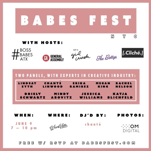 BABE FEST NYCWe’re so pleased to be co-hosting this amazing event in collaboration with our pa
