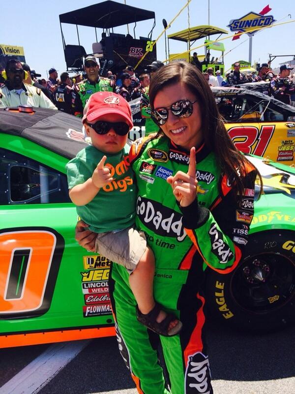 Danica Patrick, Great photo with Keelan Harvick before the race...
