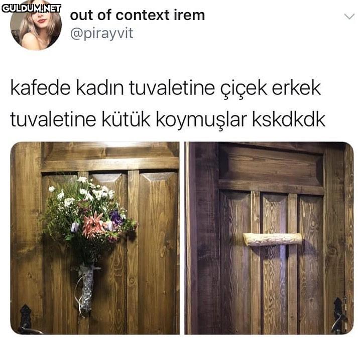 kafede kadin tuvaletine...