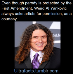 ultrafacts:  Weird Al Yankovic once asked Nirvana for permission to parody “Smells Like Teen Spirit” and their first question was‘“Will it be about food?”. He  explained that “Smells Like Nirvana” would be about how nobody could  understand