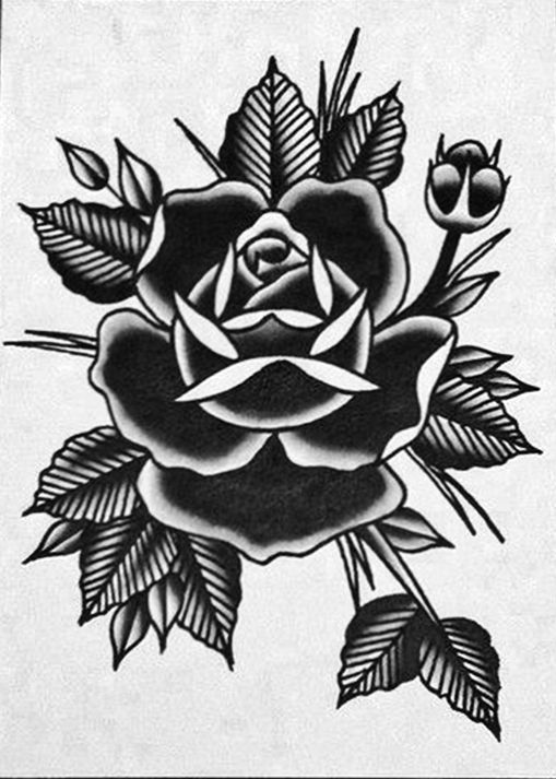 Roses Tattoo Sketches Lineart Old School Stock Vector Royalty Free  1553386676  Shutterstock