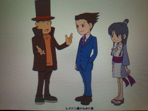 contradictory-puzzles:The first concept art gallery DLC for Professor Layton vs. Ace Attorney went u