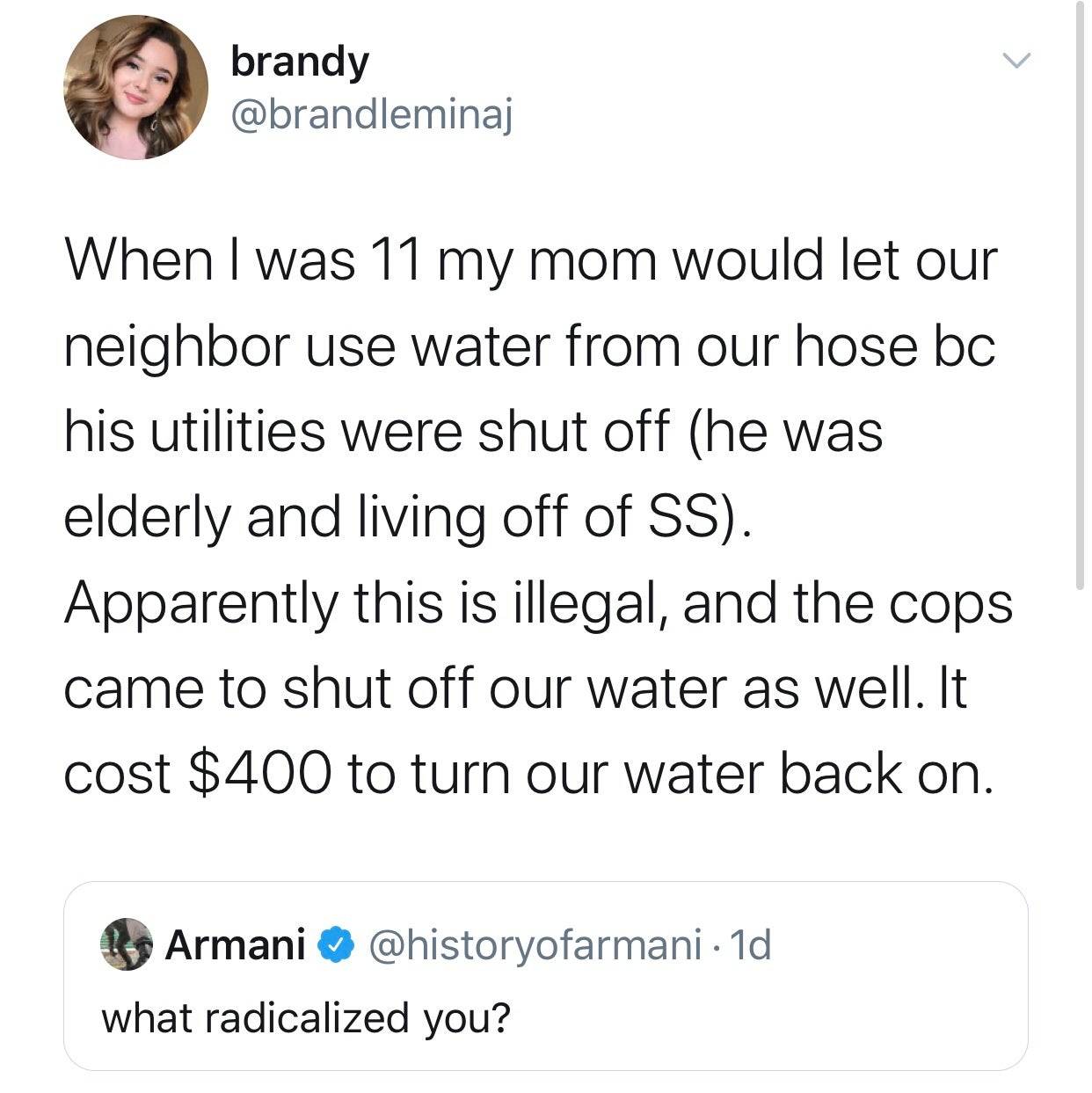 headspacedad:
“hexthelex:
“a-singular-canadian:
“stormesandshowers:
“tulpa777:
“nutsacktorturer:
“debkorvelus:
“I feel sorry for the old man, but it was stealing. There is no apparently about it. Water is not free, it’s not a right to have it, and...