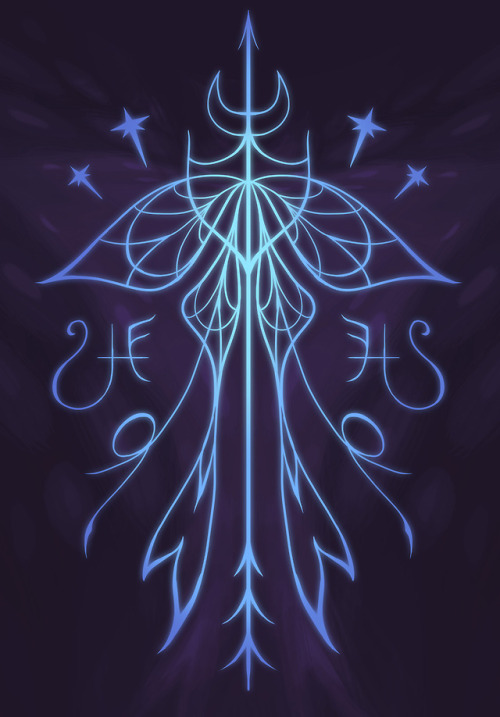 Sigil to assist with astral projection.Commission for bscalysha The moth and butterfly wing imagery 