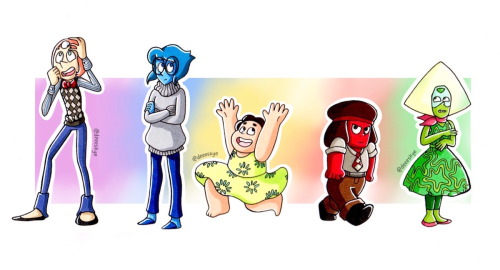 deeeskye:  Inside Out meets Steven Universe!! 💜💙💛❤️💚 