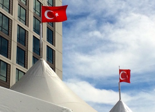 Turkish Festival Flags, Tysons Corner Center, Fairfax, ole Virginny, 2014.