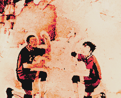 jvuzou-deactivated20150318:  Nishinoya &amp; Tanaka being their usual selves （＾ｖ＾）