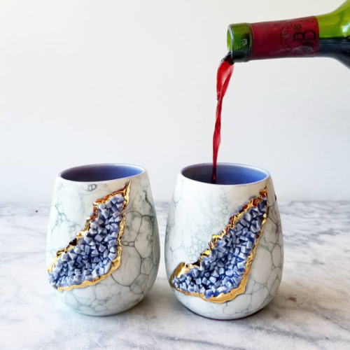 sosuperawesome:New Mugs and Wine Glasses by Katie Marks on Etsy and InstagramFollow So Super Awesome