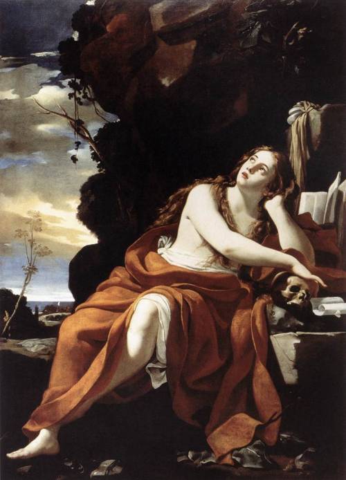 St Mary Magdalene (between 1623 and 1627). Simon Vouet (French, 1590-1649). Oil on canvas. Galleria 