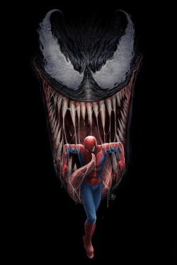 comicbookartwork:  Spider-Man and Venom