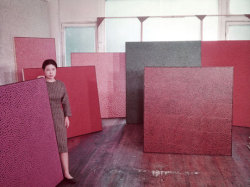 nobrashfestivity:     Yayoi Kusama, in her New York studio, 1960  Whitney Museum of American Art   more  