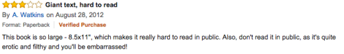 Amazon reviews of Fanny Hill from people who didn’t know it was pornography: the post. Honorable men