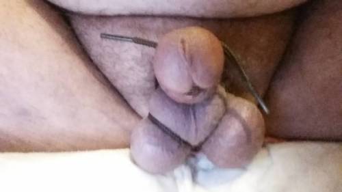 XXX My Tied up cock from last week photo