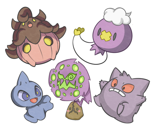 br00taldan:  ezeqquiel:  All the Ghost types I’ve drawn this week. I’m still mad about my PC crashing during my last stream. I lost the PSDs but at least I managed to rescue the PNGs. Oh well.   Look at these babes