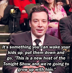 shutthejeabot:jimmyfallongifs-blog:what’s it like to be hosting the tonight show? [x]He filmed this 