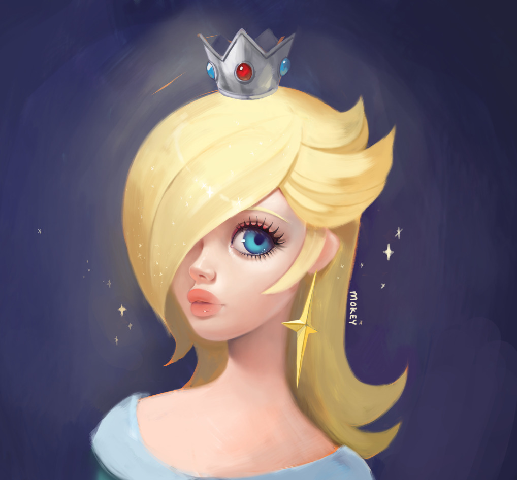 kittycatkissu:  hizzacked:  mokeydraws:  I love Rosalina, she’s my favorite mario