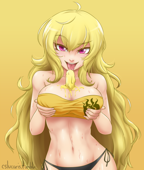 #143 - Popsicle Set - Yang   RWBYang, please, you’re gonna get all sticky and stuff. I know it’s hot and all, but seriously?Added the others to this post for completion.Is everyone ready for tomorrow…? I sure as hell am.