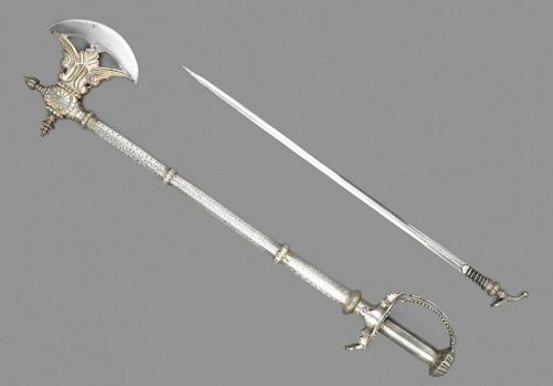 art-of-swords:Battle Axe and Hidden Blade CombinationMaker: unknownDated: early 18th centuryCulture: