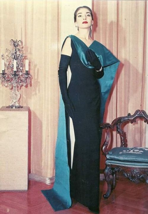 Maria Callas photograped at her home in Milan, Via Buonarrotti