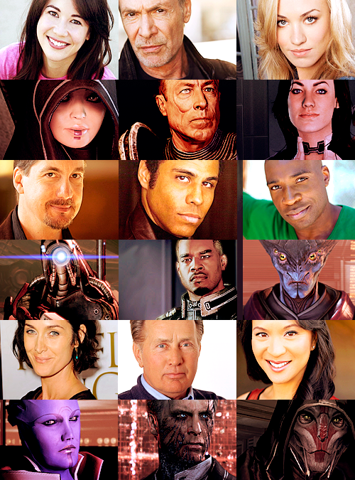 Mass Effect: Characters and their voice actors.