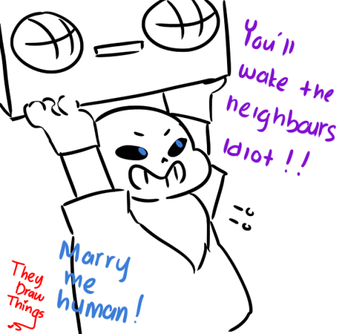 theydrawthings:Propose to her! Underswap Edition!If being direct doesn’t work, he’ll make her said y