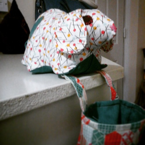 I finished this little bunny pincushion and thread catcher today. Pattern by Cross Patch. #handmade,