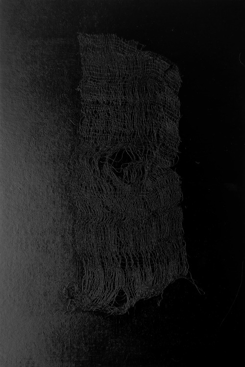 [black gesso, bandages, gloss varnish on binding cardboard. 20x30 cm](2020)tumblr / instagram / stor